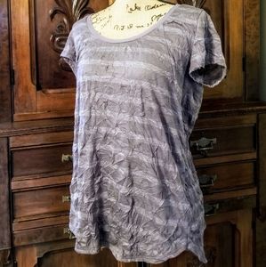 Vera Wang Crinkle Wrinkle Top